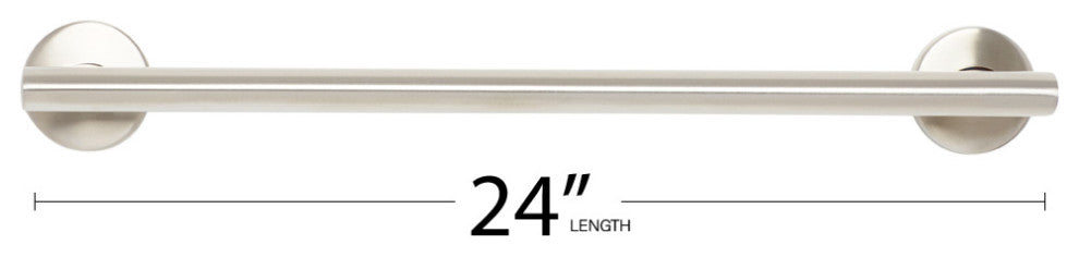 Coronado Oval Designer Shower Grab Bar, Satin, 24"