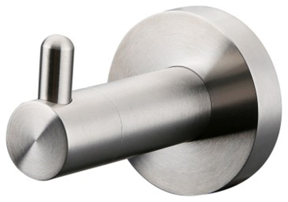Bagno Nera Stainless Steel Robe Hook, Satin Nickel