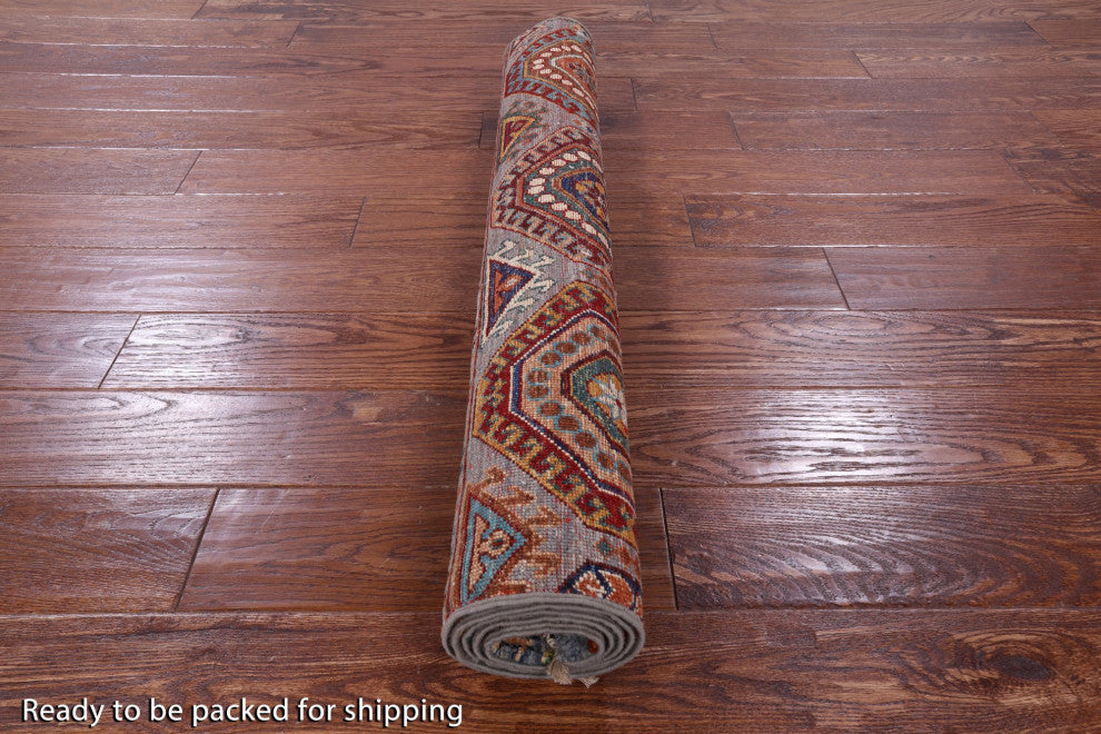 3' 3" X 5' 1" Khorjin Super Kazak Handmade Wool Rug - Q12319