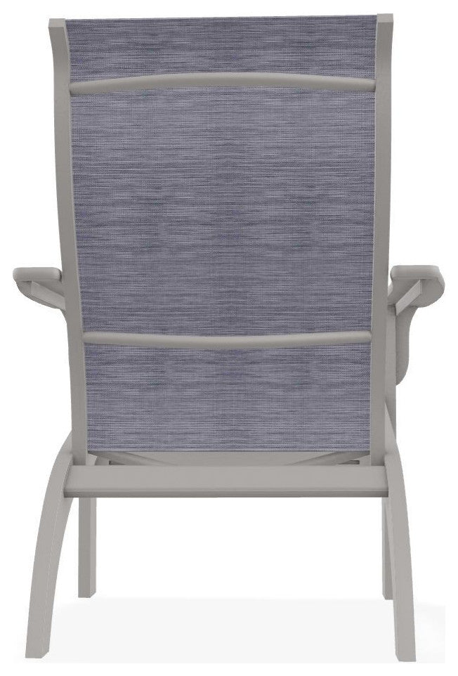 Adirondack Sling Outdoor Adirondack Armchair, Brooks/Warm Gray