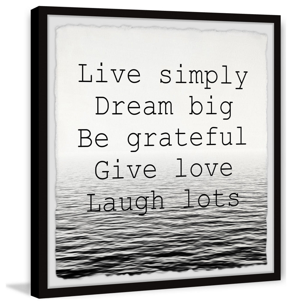 "Dream Big and Be Grateful" Framed Painting Print, 18x18
