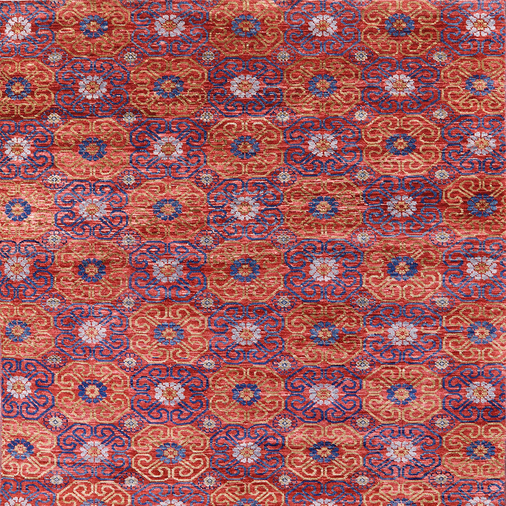 Ahgly Company Indoor Square Mid-Century Modern Area Rugs, 3' Square