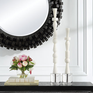 Uttermost 18102 Norte 28-1/4" Tall Crystal and Rice Stone - Crystal / White