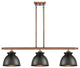Innovations 516-3I-AC-M14-BK-LED Adirondack 3 Light Island Light, Antique Copper