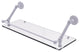 Prestige Skyline 24" Floating Glass Shelf with Gallery Rail, Matte White