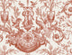 Avian Fountain Toile Brick Wallpaper
