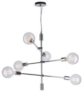 6-Light Chandelier, Chrome