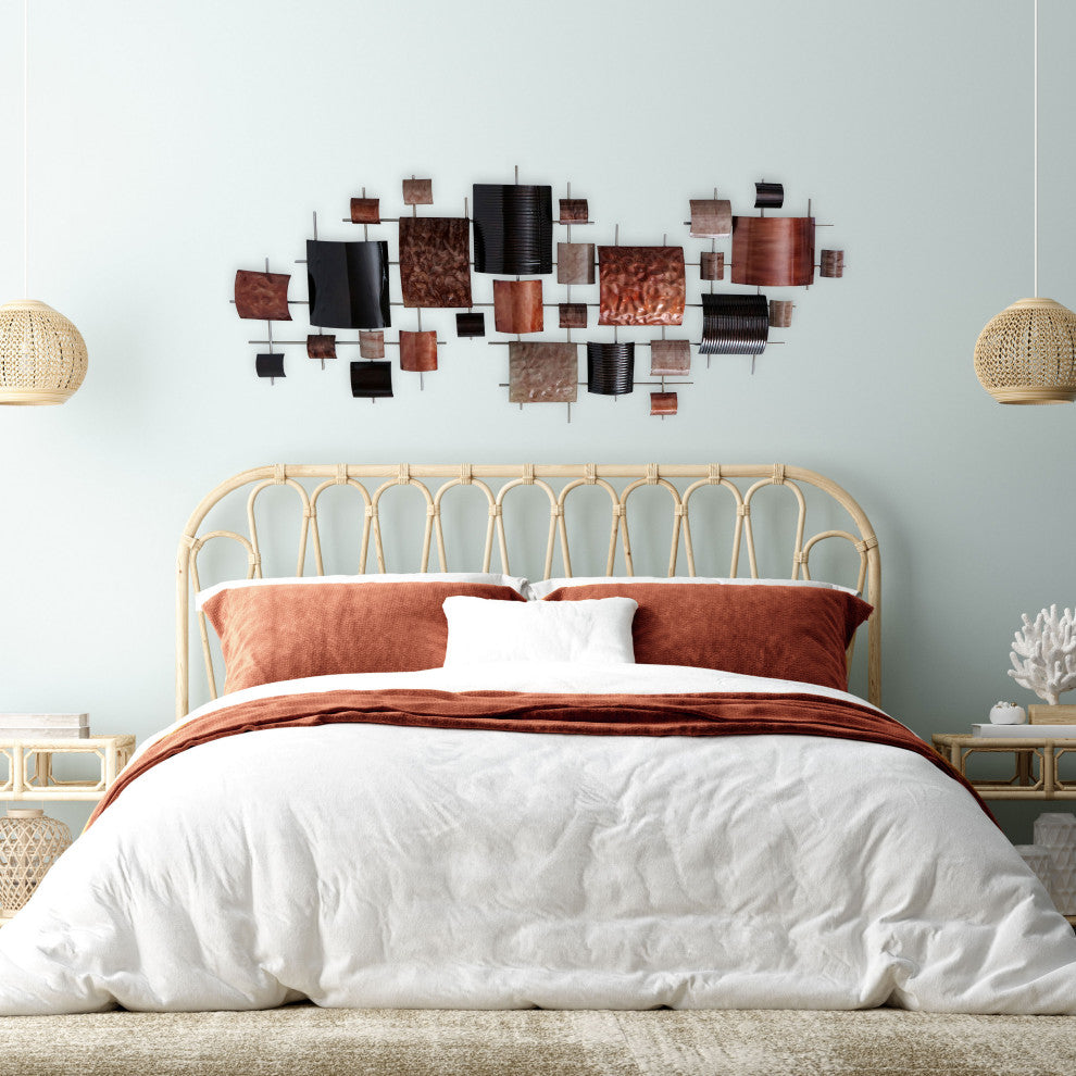 Modernist Floating Squares Wall Decor, 59.75 Inches