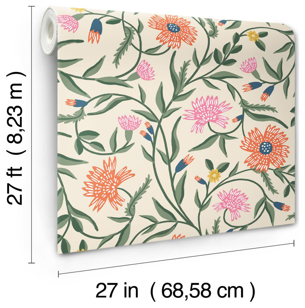 Aster Coral Wallpaper