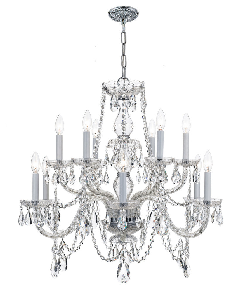 Crystorama Lighting Group 1135-CL-MWP Traditional Crystal 12 - Polished Brass