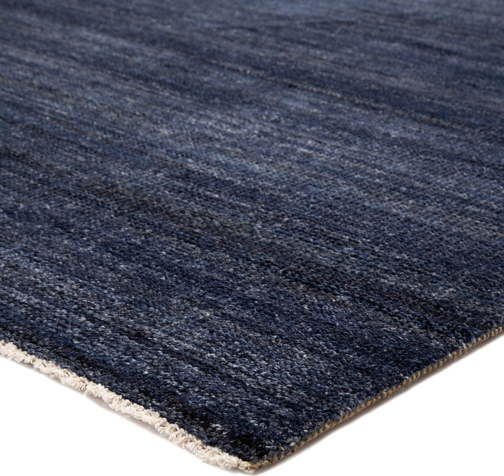 Jaipur Living Origin Knotted Solid Area Rug, Dark Blue, 6'x9'