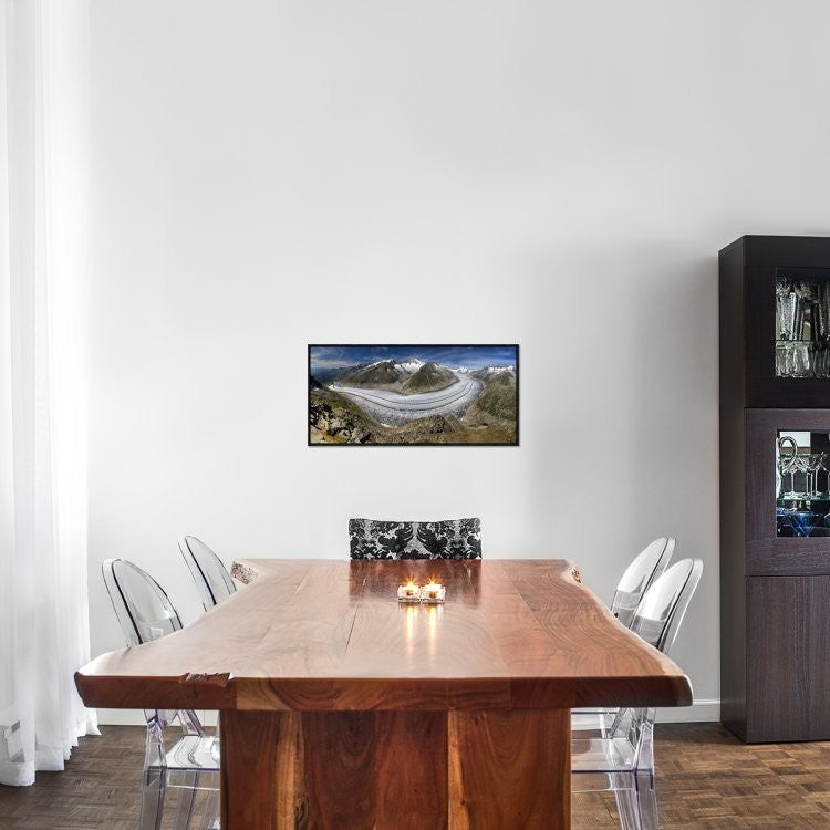 "Aletschgletscher" Framed Canvas Giclee by Tomas Sereda, 31x15"