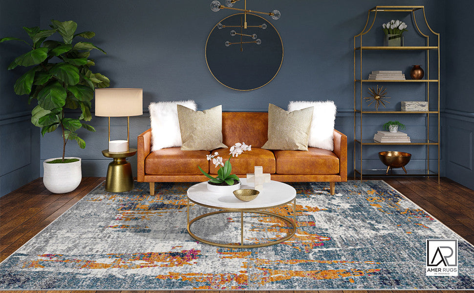 Montana Joanna Runner, Orange, 2'7" x 8', Abstract