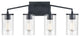 Beverlly 4 Light 27.9" Matte Black Bathroom Vanity Light