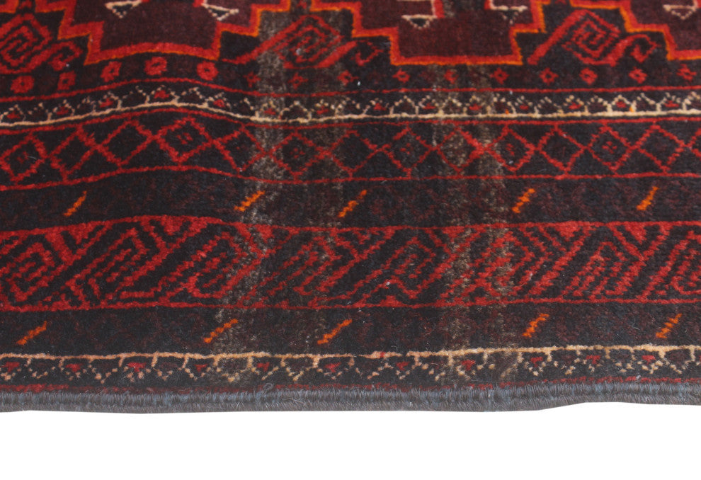 Vintage Distressed Lilly Burgundy/Charcoal Rug, 3'10x5'10