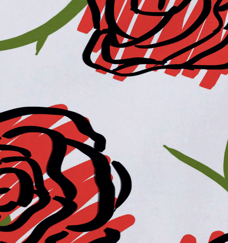 18"x14" Spring Floral 1, Floral Print Placemat, Coral, Set of 4