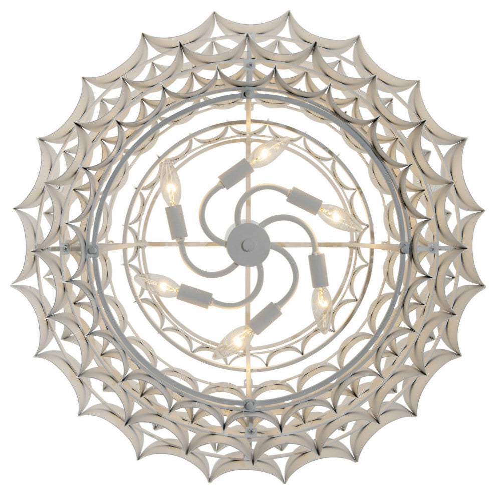 Swoon 6-Lt Pendant - Matte White