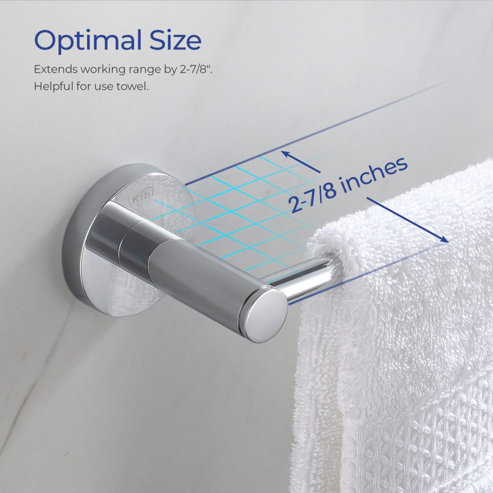 Circular 24" Bathroom Towel Bar KBA1404, Chrome