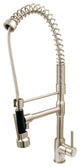 Kingston Brass Single-Handle Pre-Rinse Kitchen Faucet, Brushed Nickel