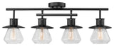 Globe Electric 59530 Nate 4 Light 28"W Fixed Rail Ceiling Fixture - Dark Bronze