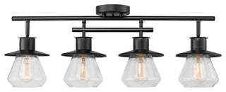 Globe Electric 59530 Nate 4 Light 28"W Fixed Rail Ceiling Fixture - Dark Bronze