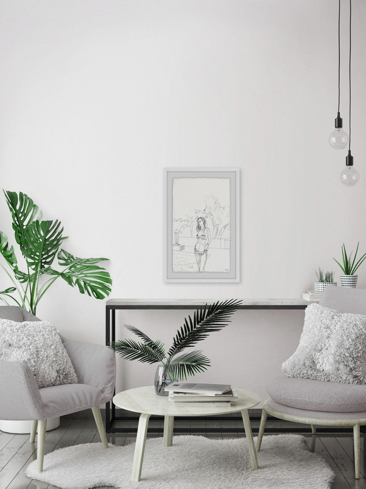 "Serene Getaway" Framed Painting Print, 30"x45"