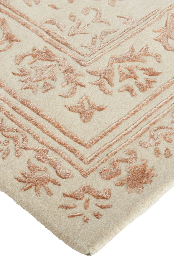 Weave & Wander Khalo Wool Rug, Ivory/Blush, 9' X 12'