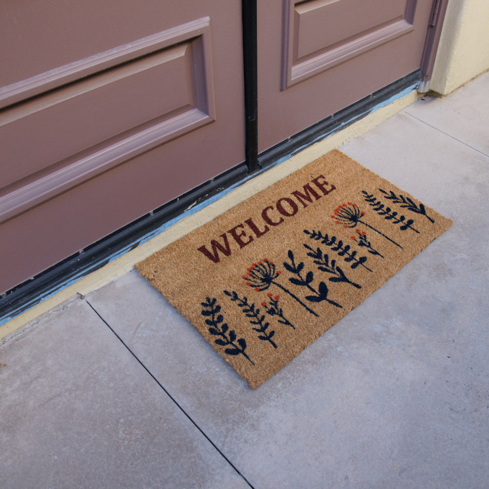 Rubber-Cal "Wildflower Meadow" Welcome Flower Doormat 15mm X 18" X 30"