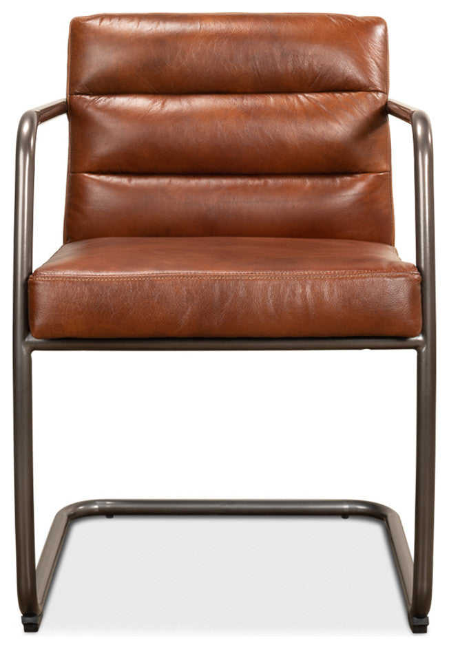 Industrial Leather Armchair