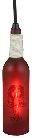 3W Coastal Collection Lobster Wine Bottle Mini Pendant