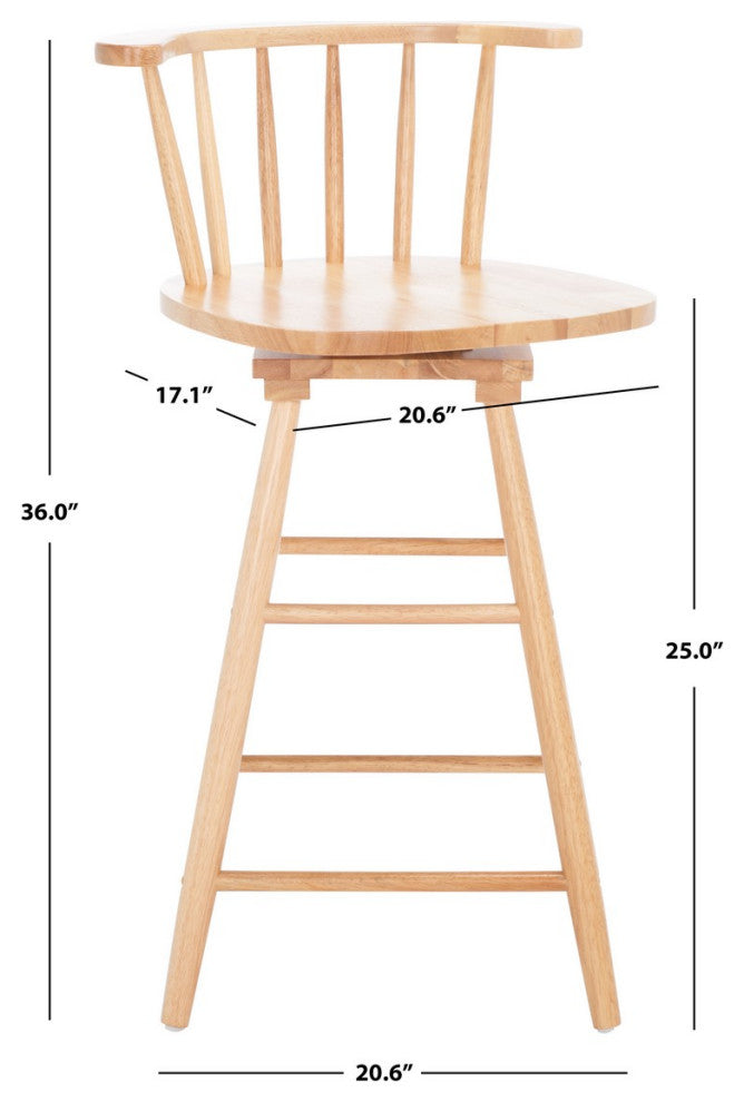 Safavieh Ray Swivel Counter Stool, Natural