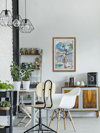 "Breezy Pool" Framed Painting Print, 20"x30"