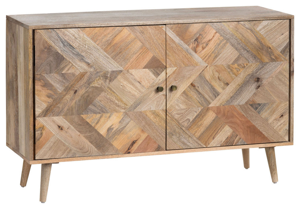 Whitaker 2-Door Mango Wood Chest, Natural
