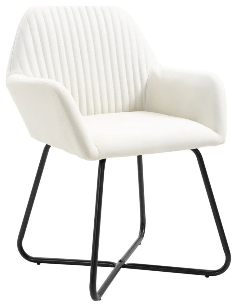vidaXL Dining Chairs 6 pcs Cream Fabric