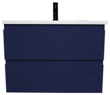Salt 20Dx30" Floating Bathroom Vanity, Navy With Acrylic Top