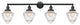 Innovations 215-BK-G664-7-LED 4 Light Bath Vanity Light, Matte Black