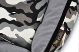 Lounge Bed Camouflage, White, Large