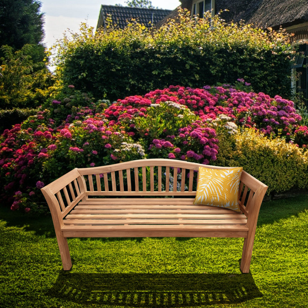 Teak Wood Oklahoma Outdoor Patio Bench, 5'