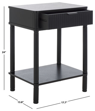 Safavieh Thurston 1 Drawer Accent Table, Matte Black