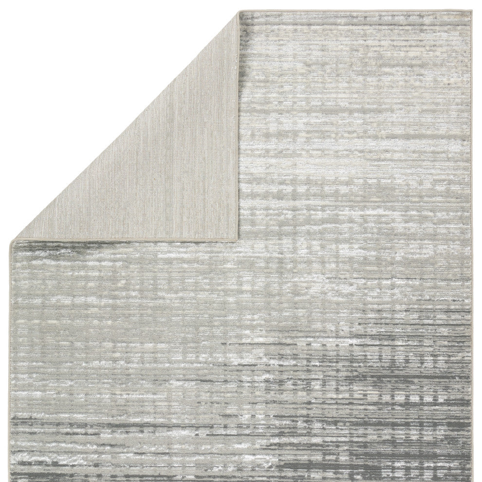 Label J Tungsten GLM02 Abstract Gray Area Rug, 4'3"x5'11"