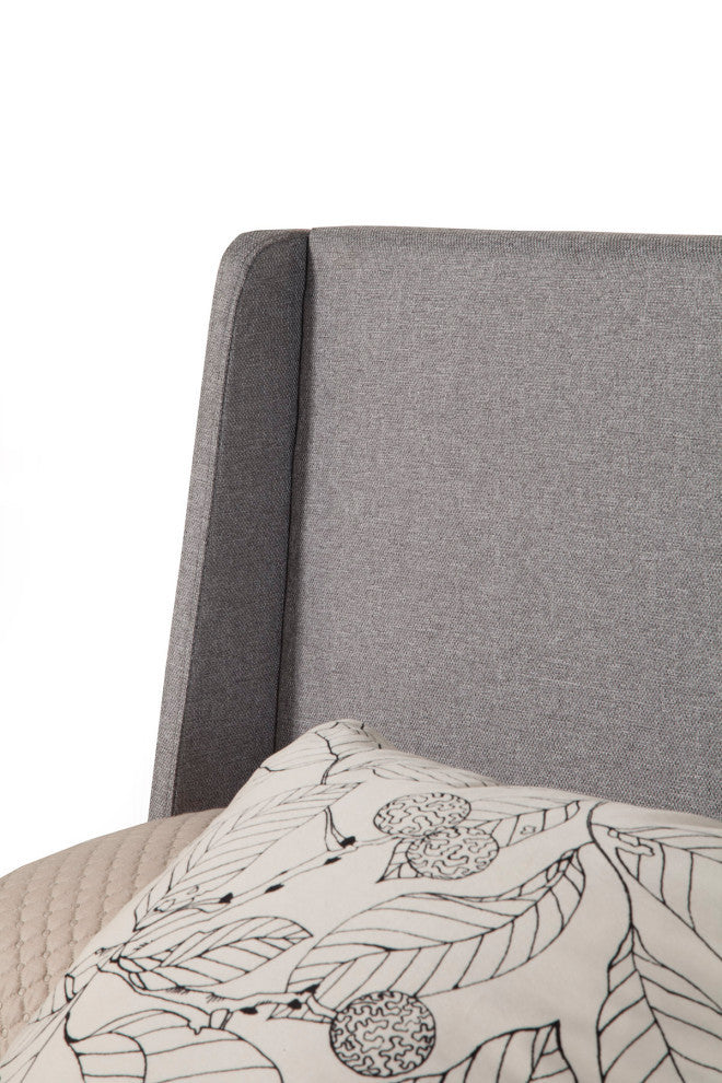 Amber Standard King Upholstered Bed, Grey Linen