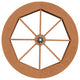 Pressure Treated Pine Waterwheel, Cedar Stain, 48"