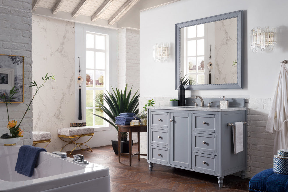 James Martin 301-V48-SL-3CAR 48" Single Vanity with Carrara Marble Top
