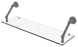 Prestige Skyline 30" Floating Glass Shelf, Matte Gray