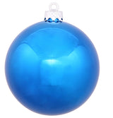 Vickerman N593002DSV 12" Blue Shiny Ball Ornament