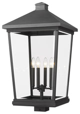 Z-Lite 4 Light Outdoor Post Mount Fixture, Black, 568PHXXLS-BK