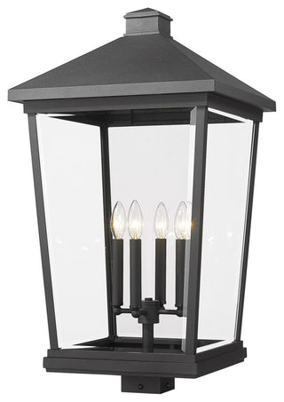 Z-Lite 4 Light Outdoor Post Mount Fixture, Black, 568PHXXLS-BK