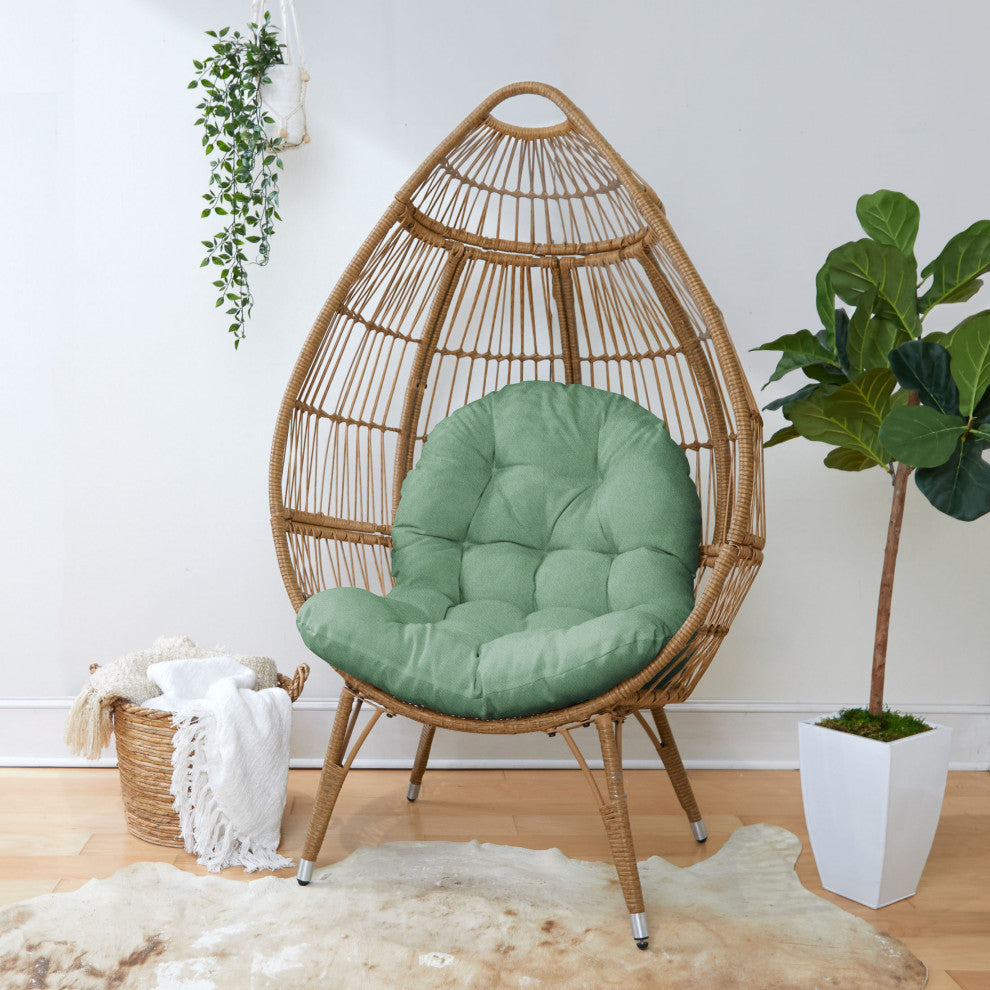 Noble Gray Indoor Sage Egg Chair Cushion
