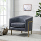 Harrod PU Accent Arm Chair Gold Legs, Vintage Midnight