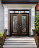 Exterior Front Entry Composite Double Door FRC08, 60"x80", Left Opening Inward